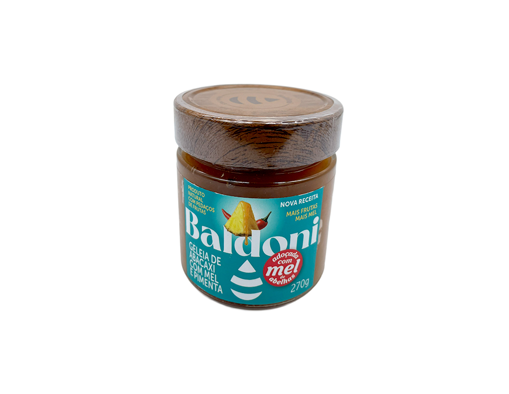 GELÉIA DE ABACAXI COM PIMENTA BALDONI 270 G (CX 12 VD)